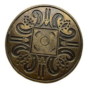 Vintage Bergamot Brass Works Napoleon Emperor Belt Buckle A-60 Ornate Design